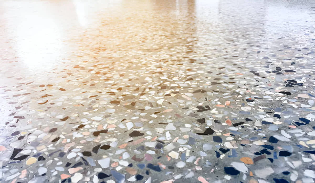 clean marble floor