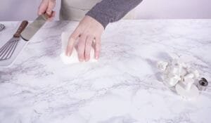 polish marble with baking soda